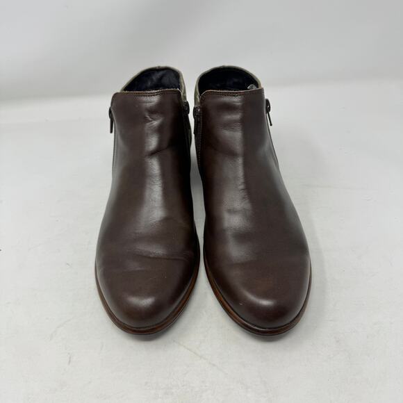 Naot Helm Two-Tone Leather Suede Side Zip Brown Green Ankle Boot Size 40 - Picture 3 of 14